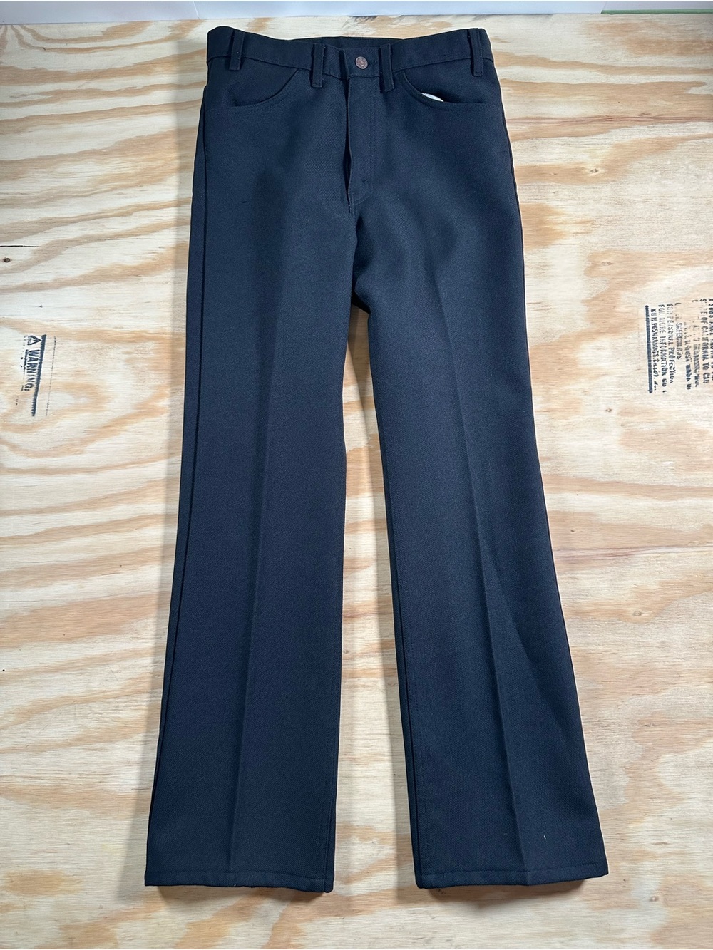 Vintage 1994 Levis 517 Sta-Prest Bootcut Pants USA Dacron Black W32xL32 (Fits 31